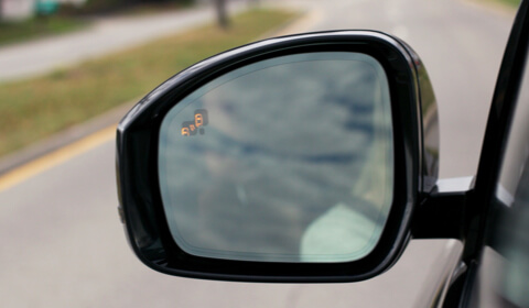 blind spot car warning light